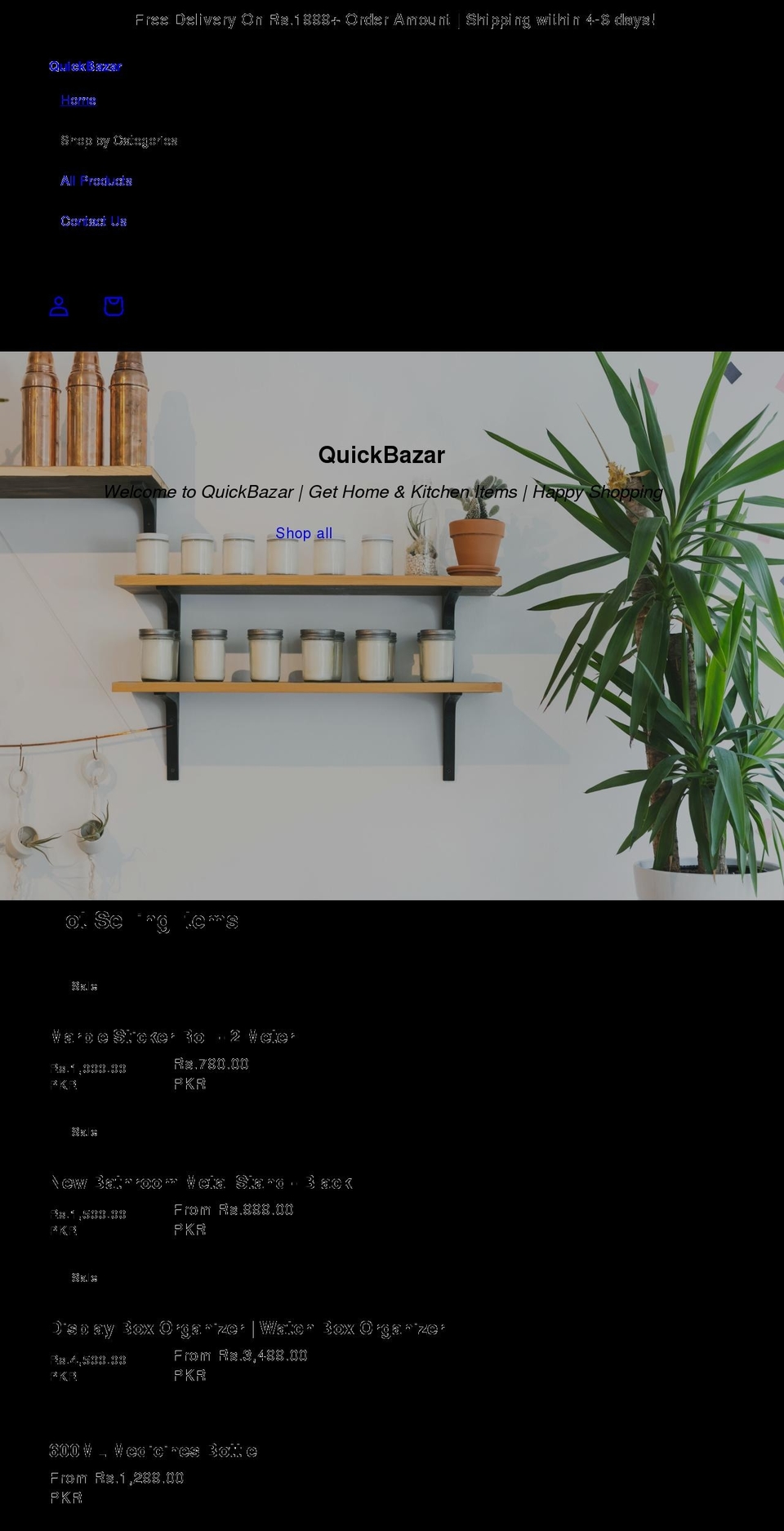 quickbazar.net shopify website screenshot