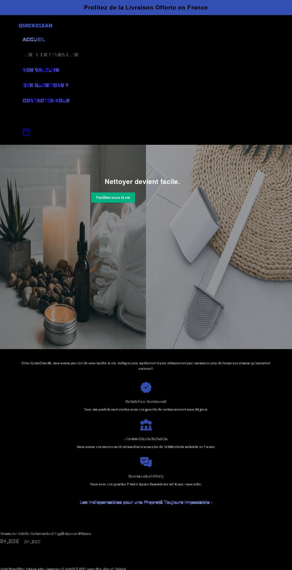 quickclean.fr shopify website screenshot