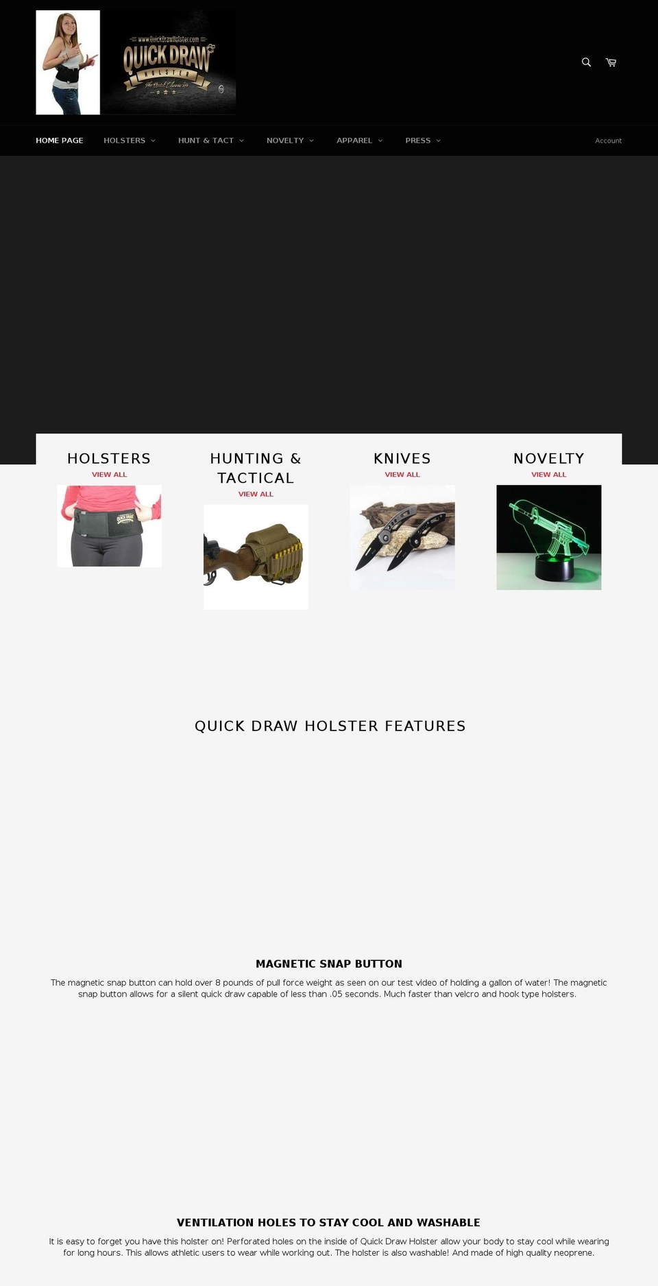 quickdrawholster.com — Shopify storefront screenshot