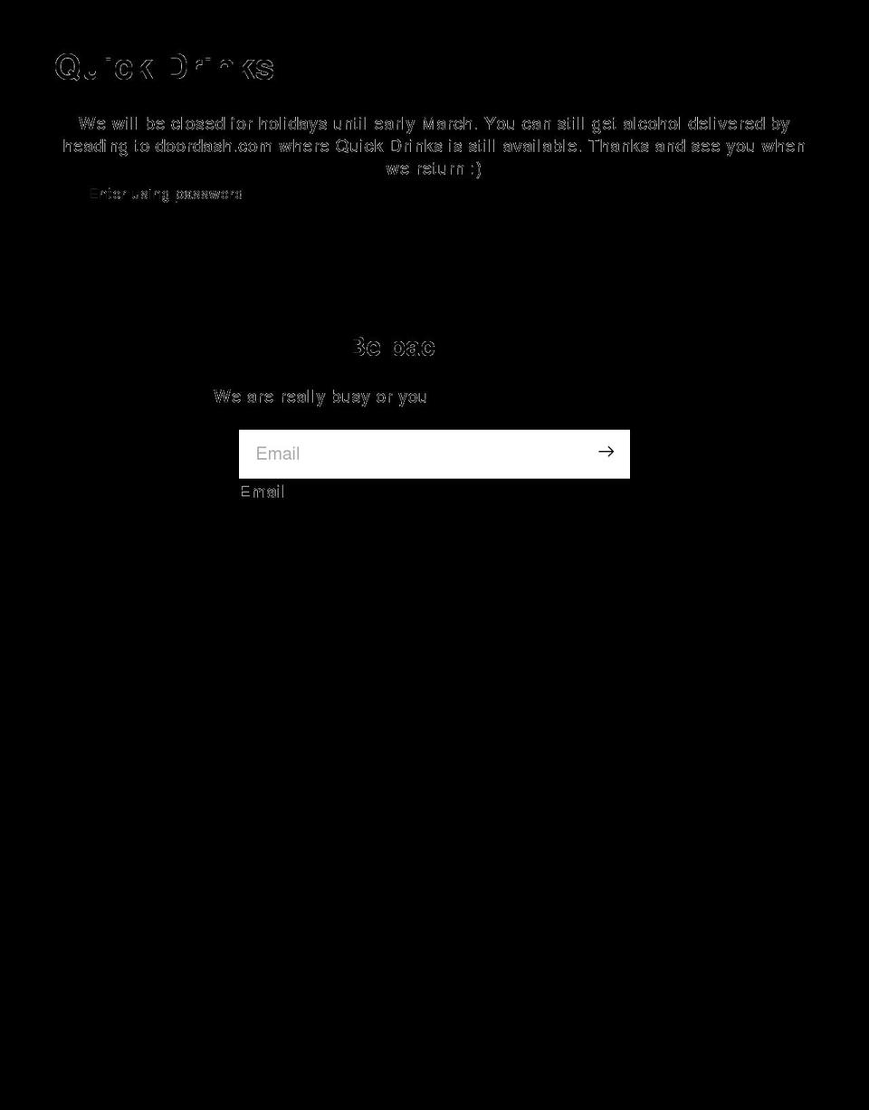 quickdrinks.com.au shopify website screenshot