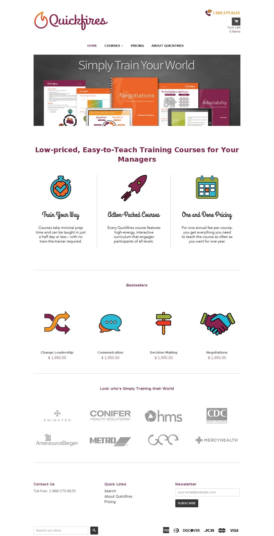 quickfires.com shopify website screenshot