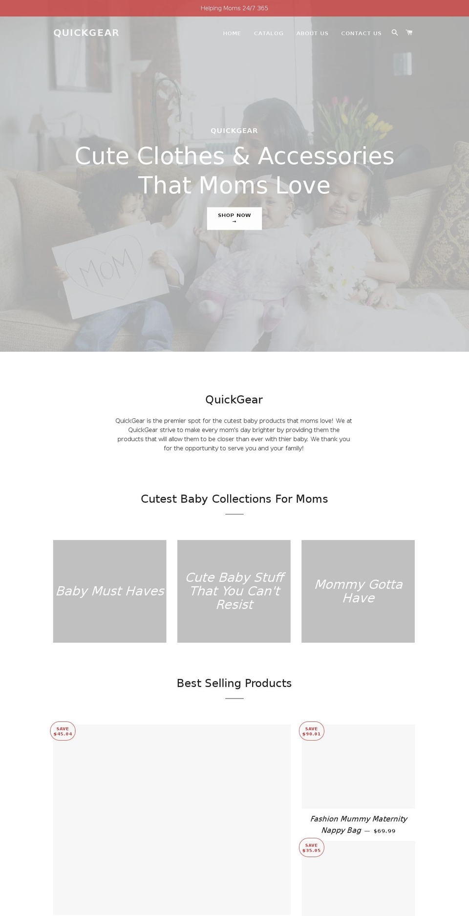 quickgearonline.com shopify website screenshot