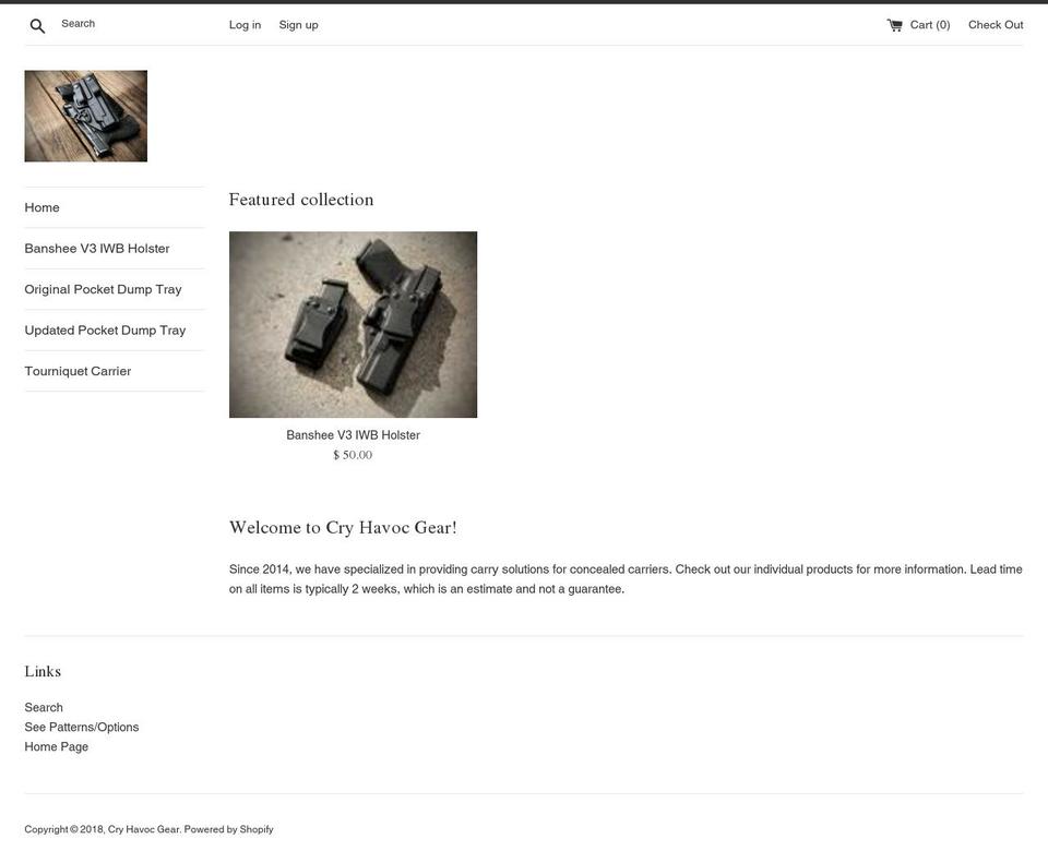 quickholsters.com — Shopify storefront screenshot