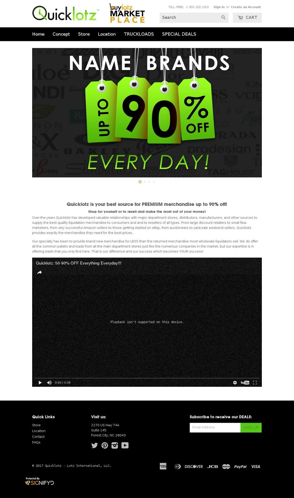 quicklotz.com shopify website screenshot