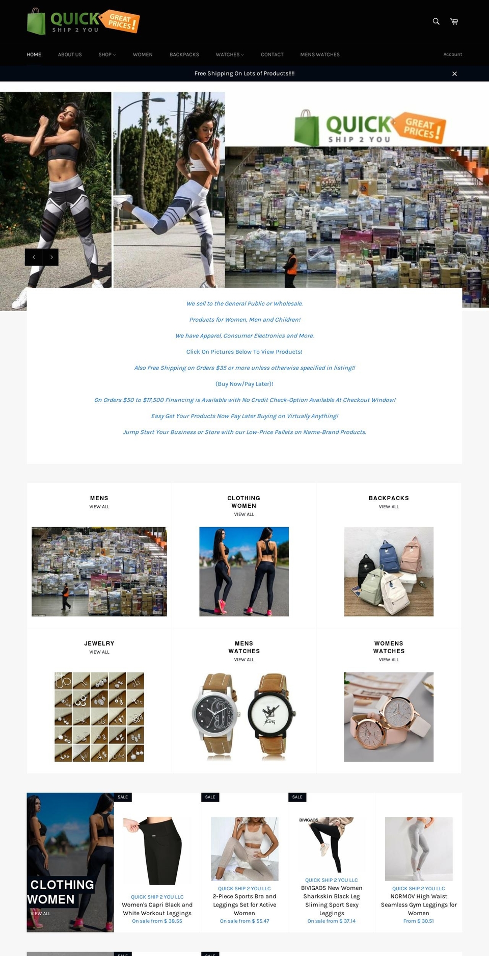 quickship2you.com shopify website screenshot