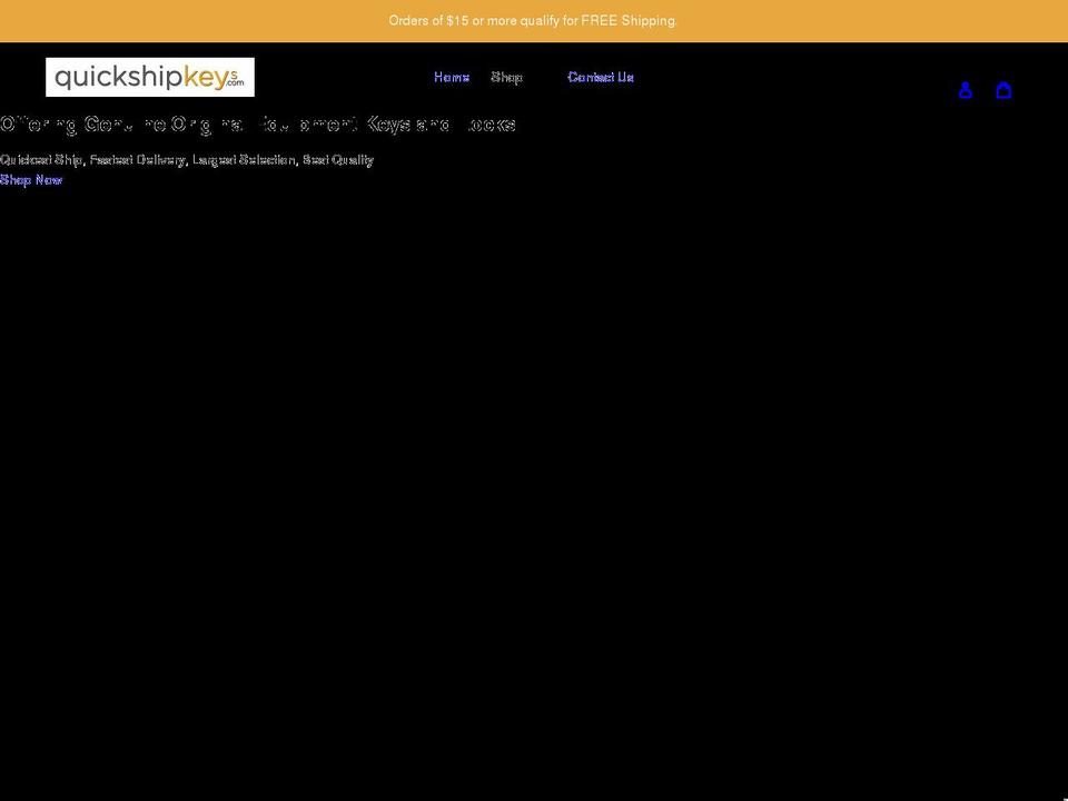 quickshipkeys.com shopify website screenshot