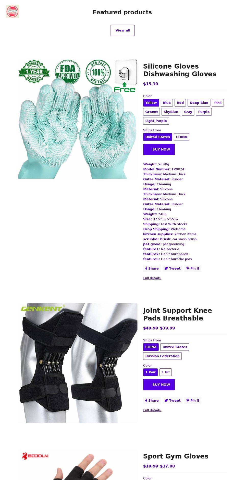 quickshopping24.com shopify website screenshot