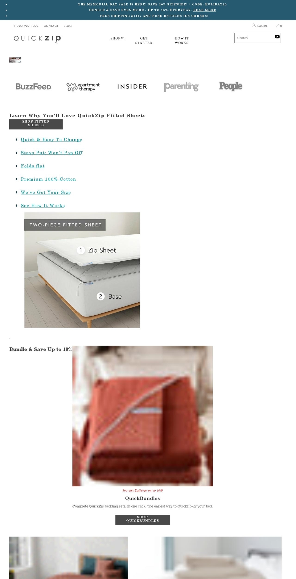 quickzip.com shopify website screenshot