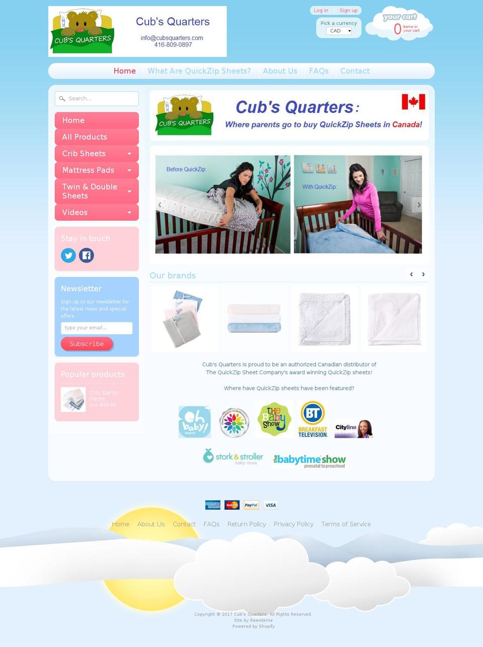 quickzipcanada.com shopify website screenshot