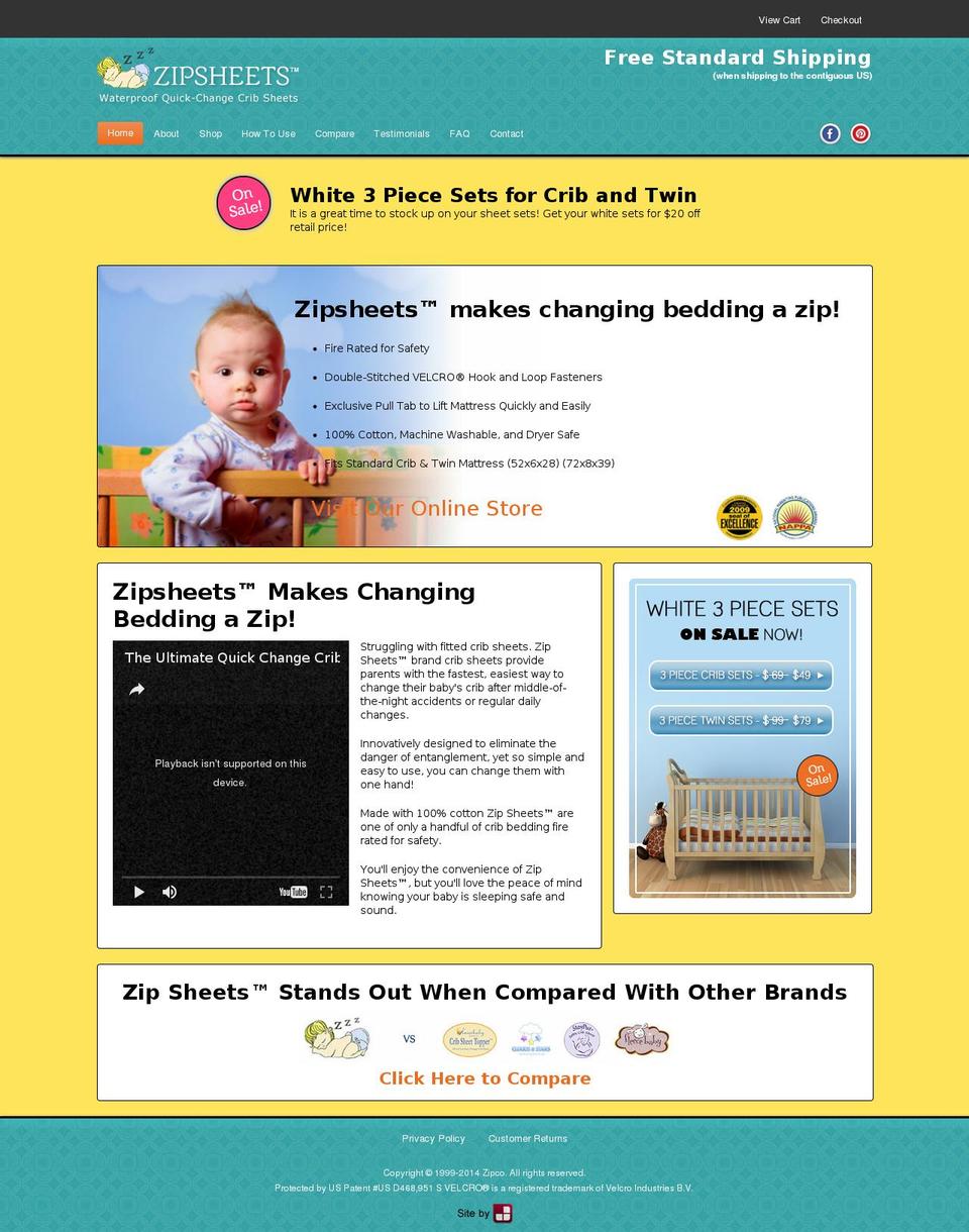 blankify-for-shopify-master Shopify theme site example quickzipcribsheets.com