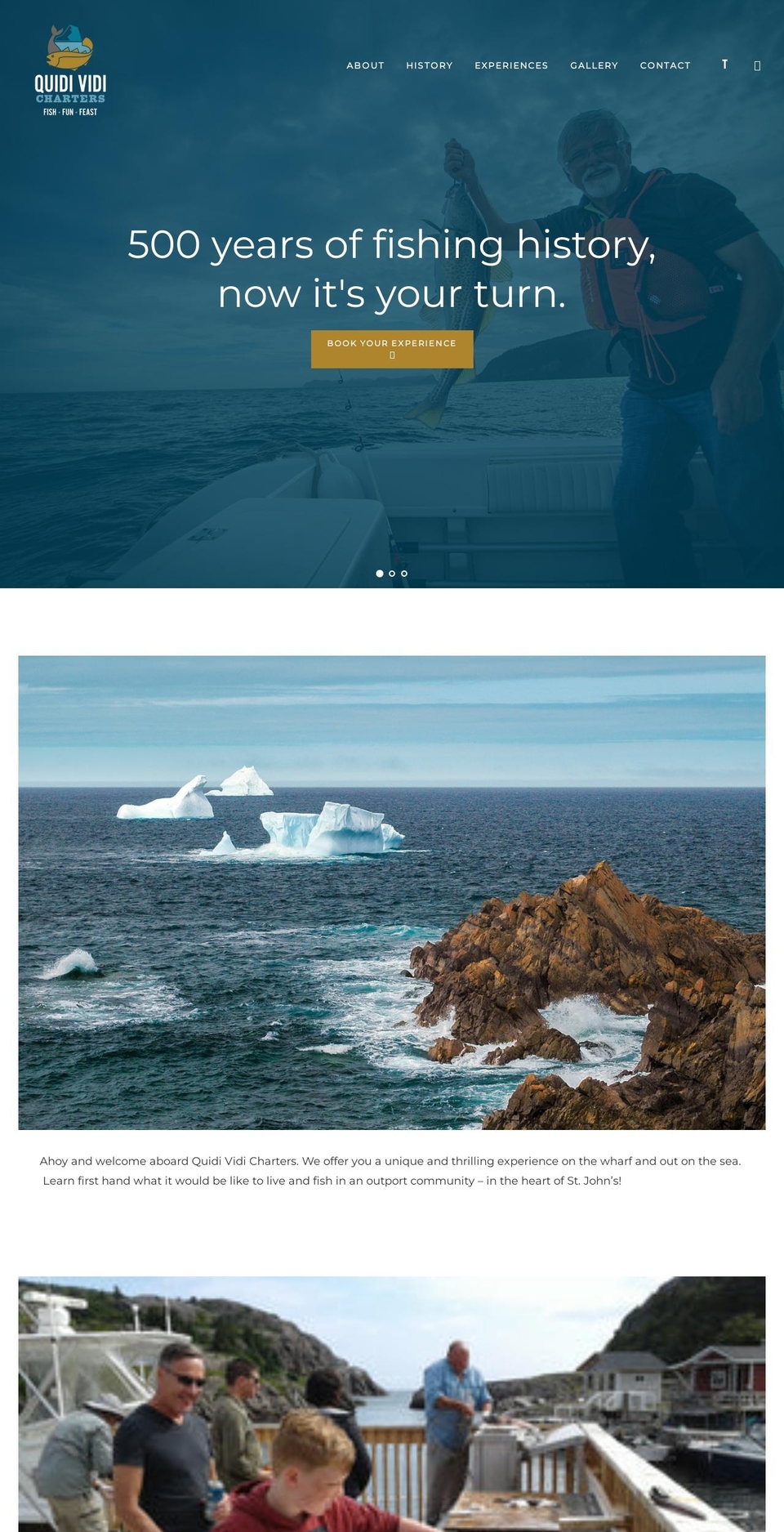 quidividicharters.com shopify website screenshot