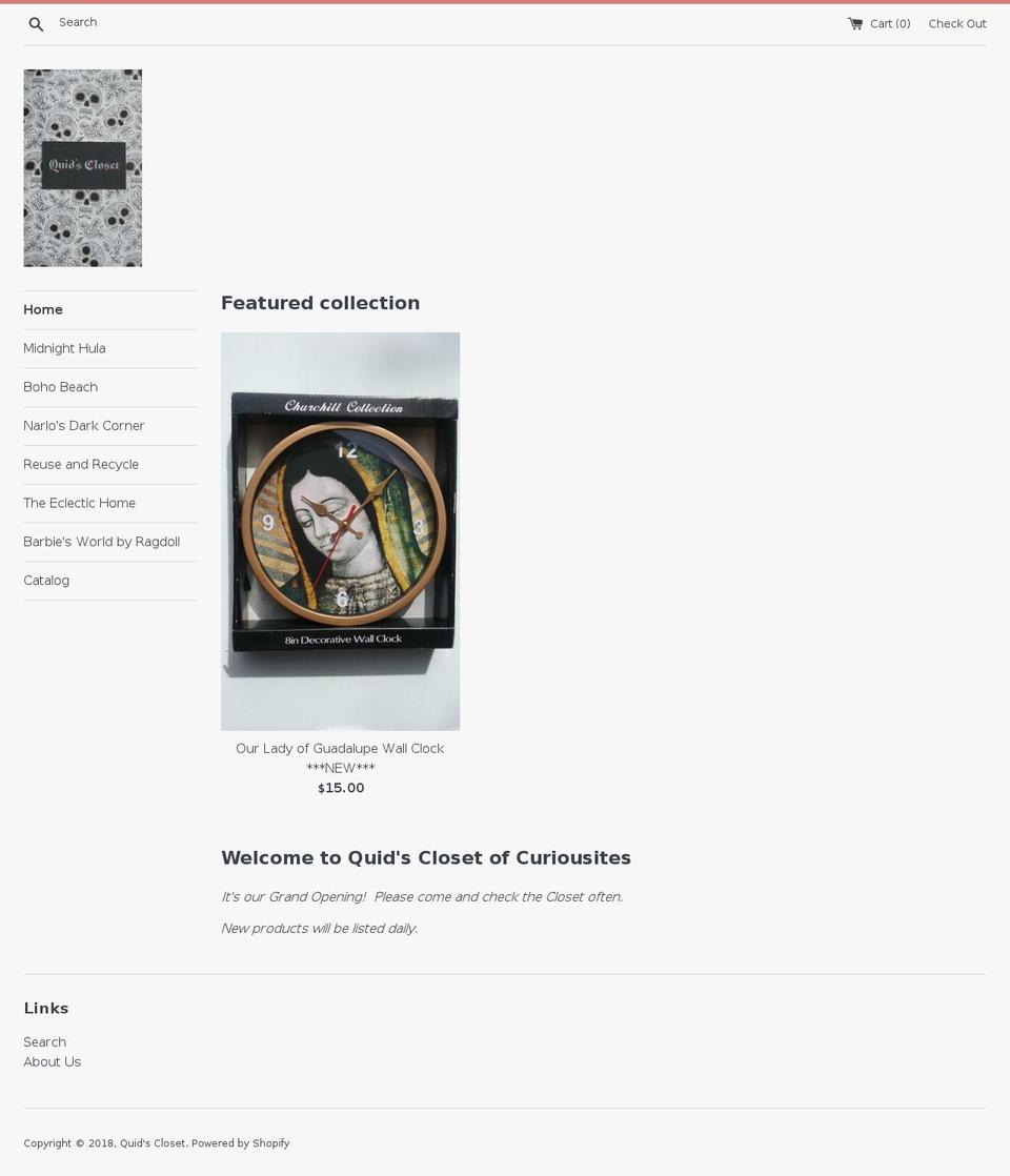 quidscloset.com — Shopify storefront screenshot
