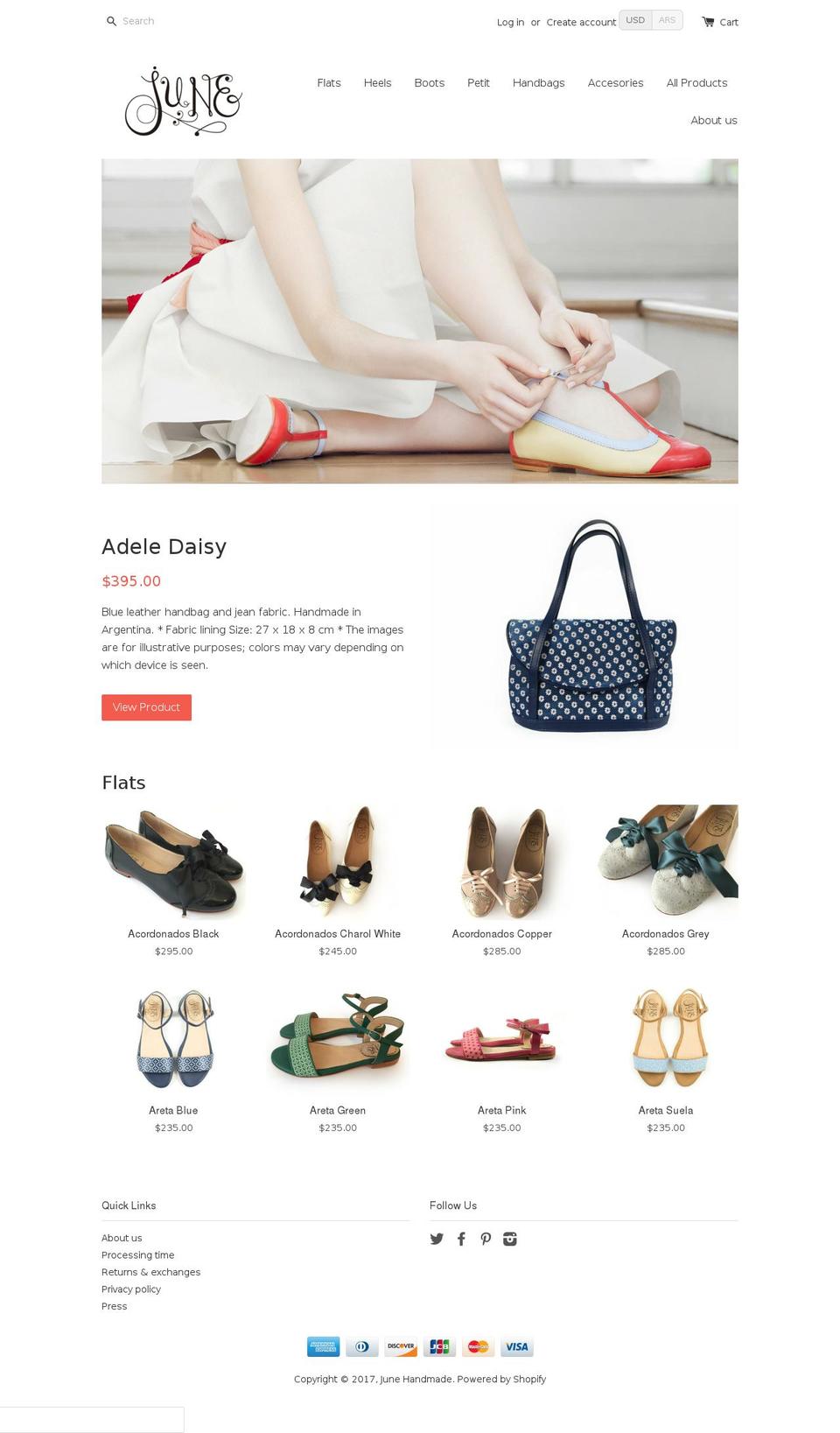 quierojune.com shopify website screenshot