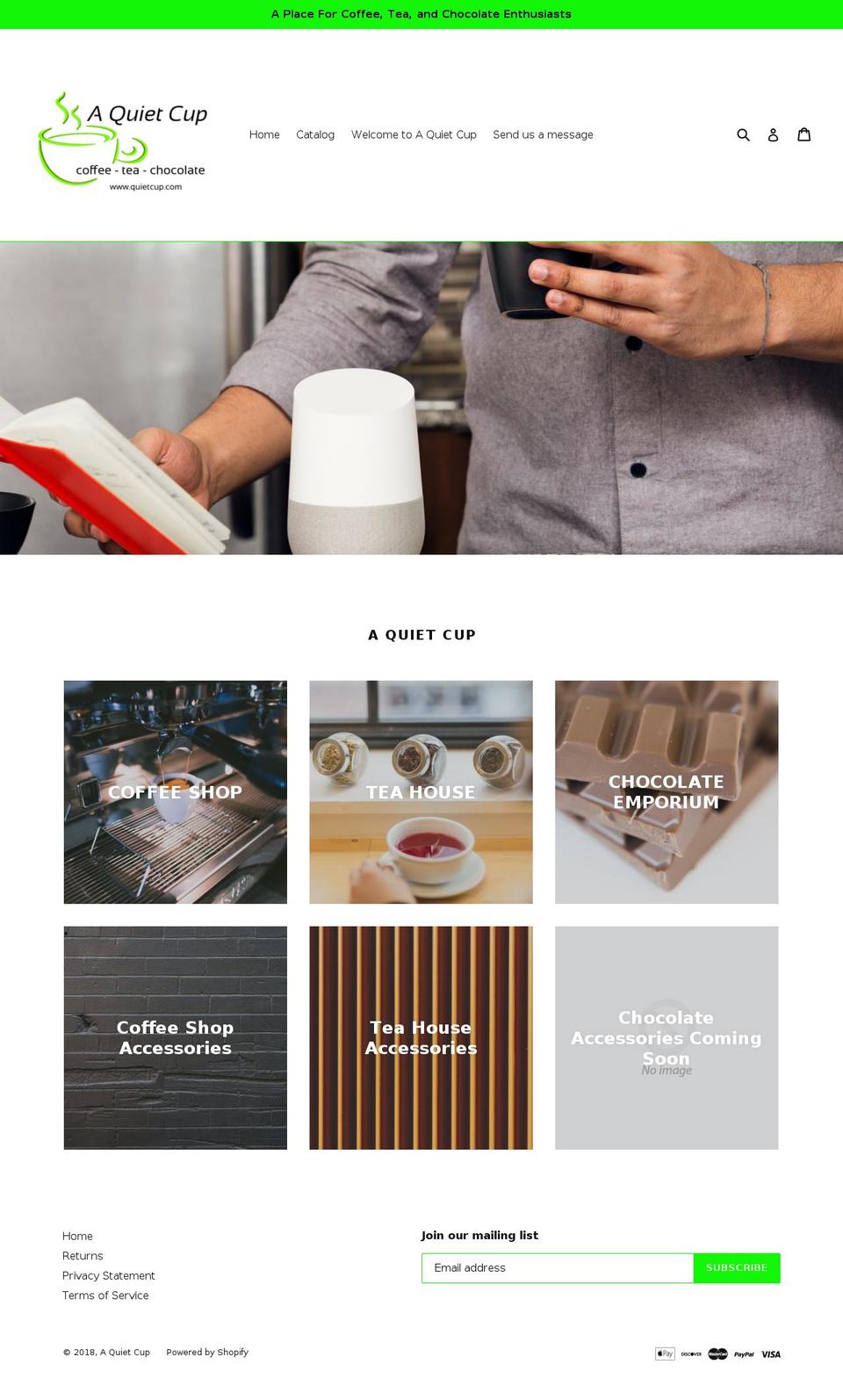 quietcup.com — Shopify storefront screenshot