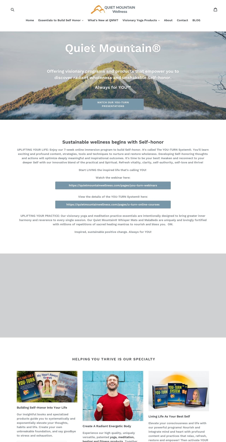 quietmountainwellness.com — Shopify storefront screenshot