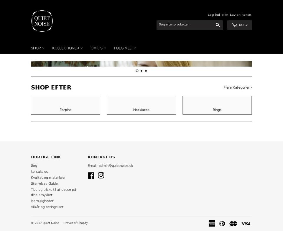 quietnoise-jewellery.com shopify website screenshot