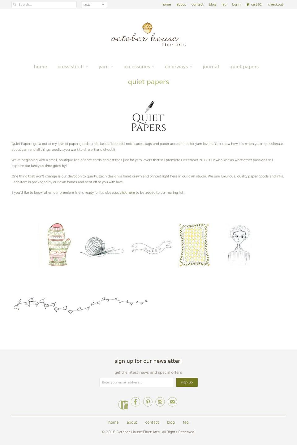 quietpapers.com — Shopify storefront screenshot