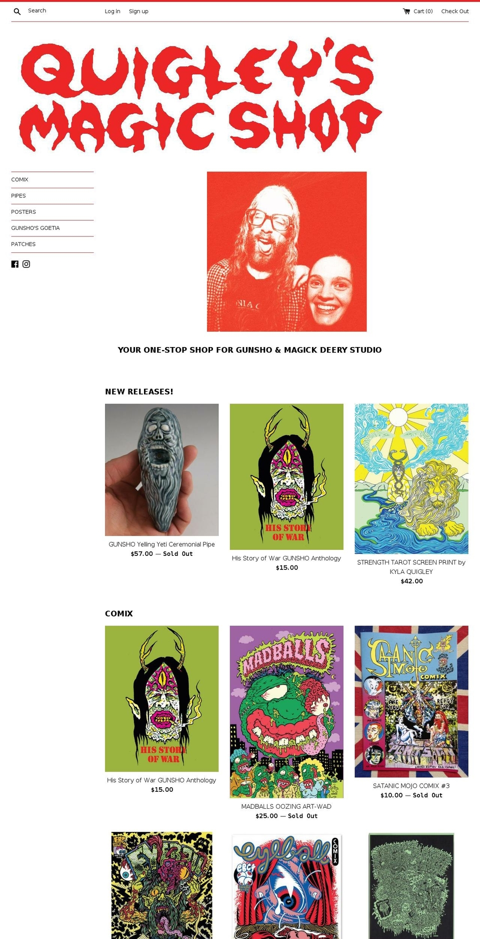quigleysmagicshop.com — Shopify storefront screenshot