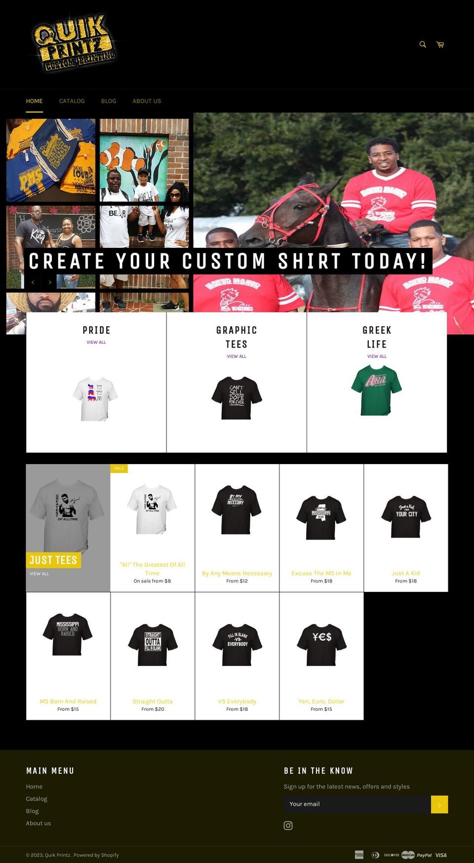quik-printz.myshopify.com shopify website screenshot