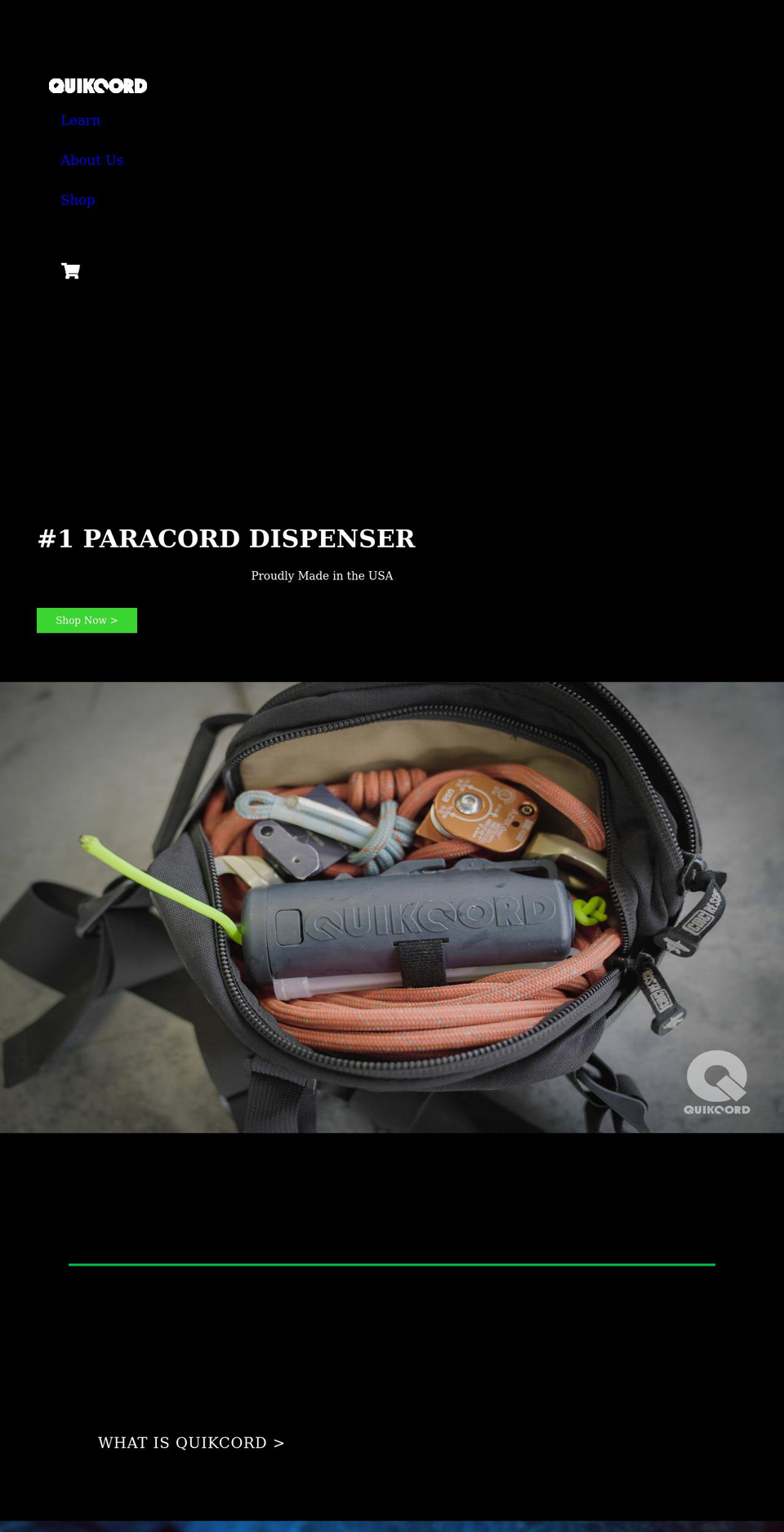 quikcord.com shopify website screenshot