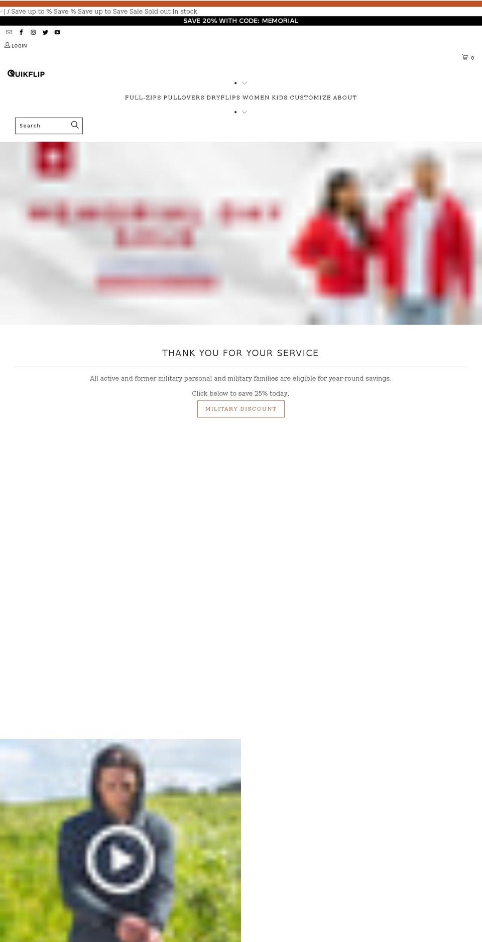 quikflipapparel.com shopify website screenshot