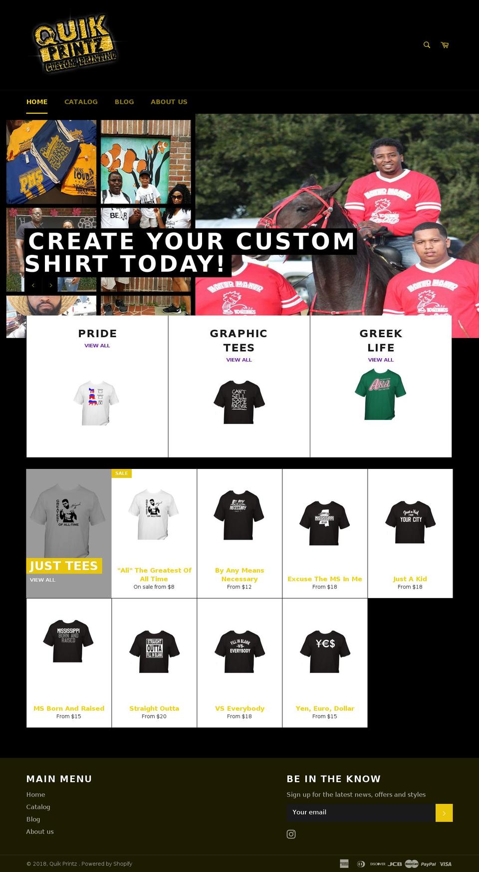 quikprintzms.com shopify website screenshot