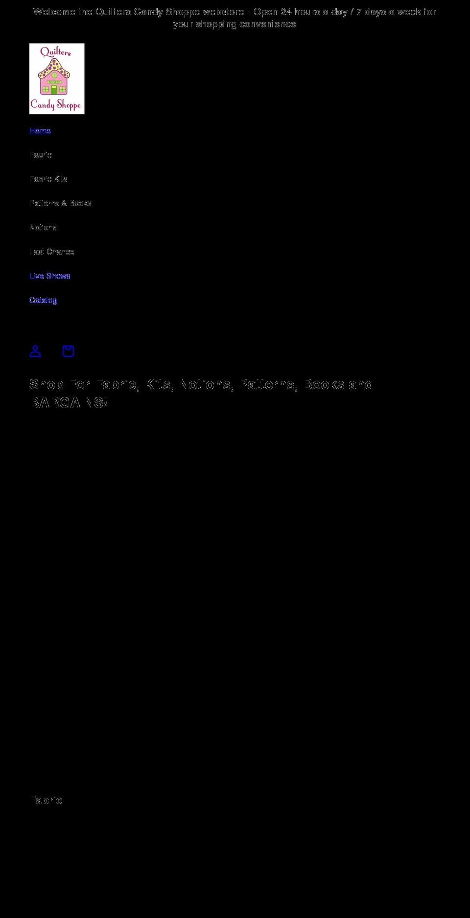 quiltcandy.com shopify website screenshot