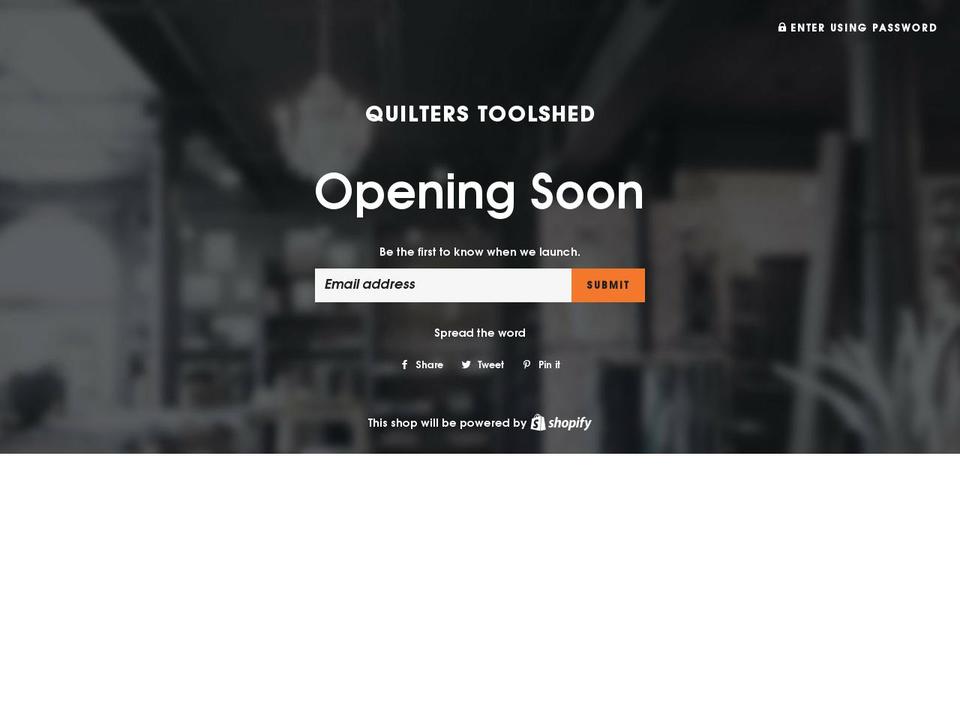 quilterstoolshed.com — Shopify storefront screenshot