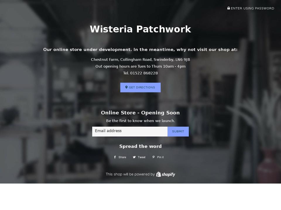 quiltingontheweb.com — Shopify storefront screenshot