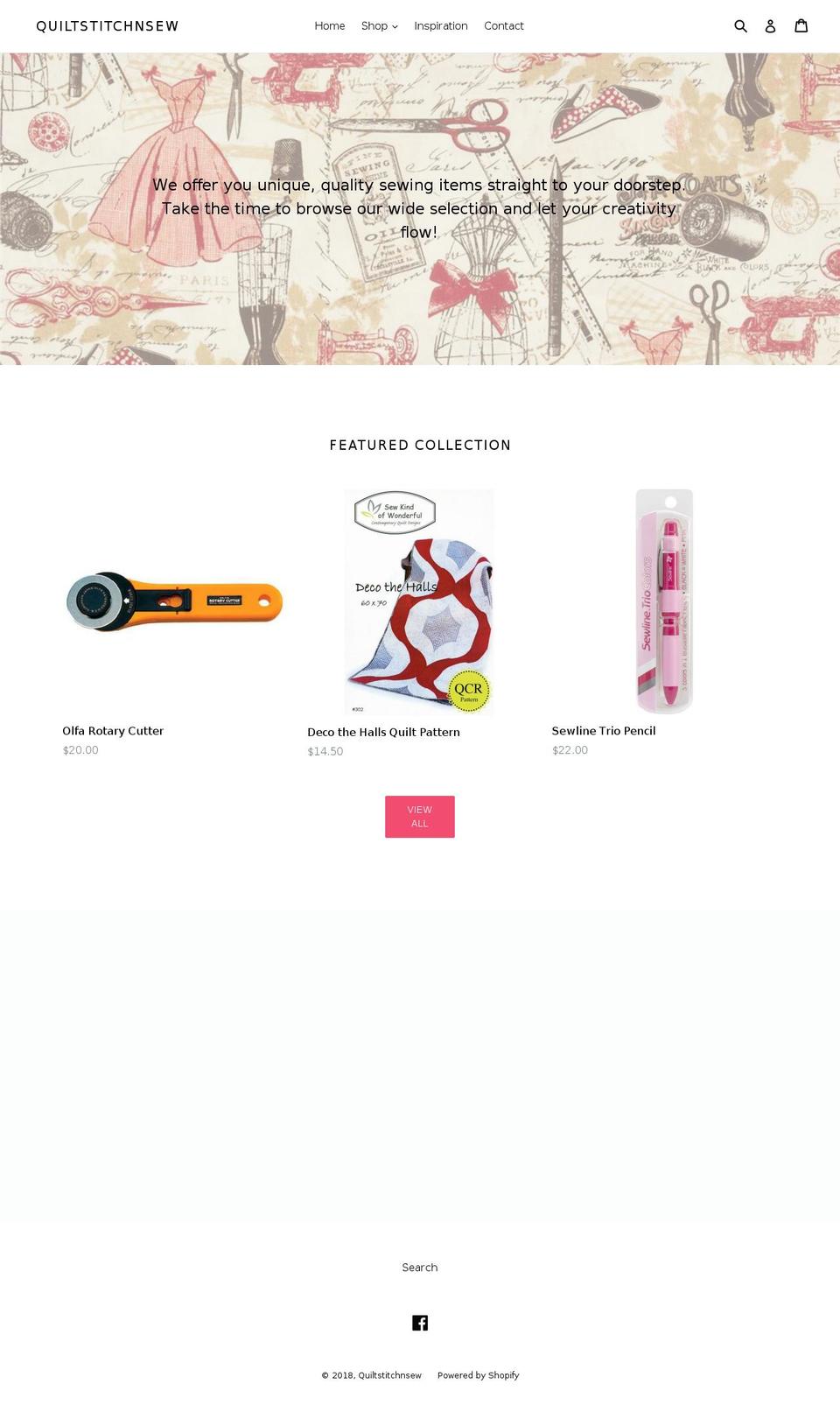 quiltstitchnsew.com — Shopify storefront screenshot