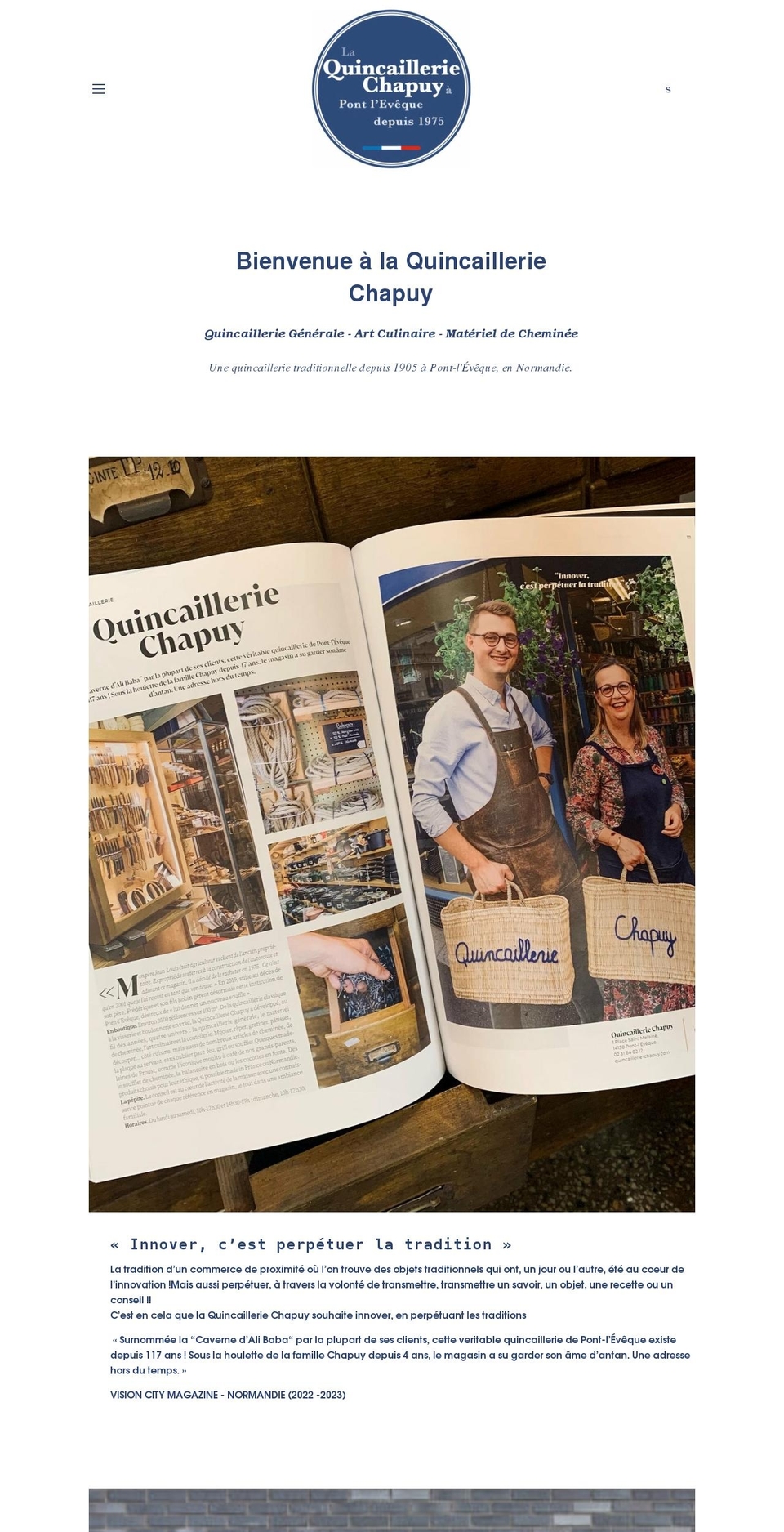 quincaillerie-chapuy.com shopify website screenshot