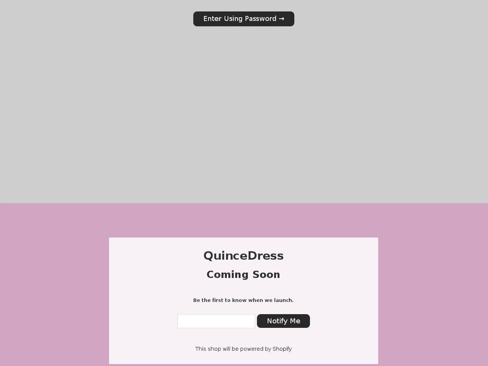 quincedance.com — Shopify storefront screenshot