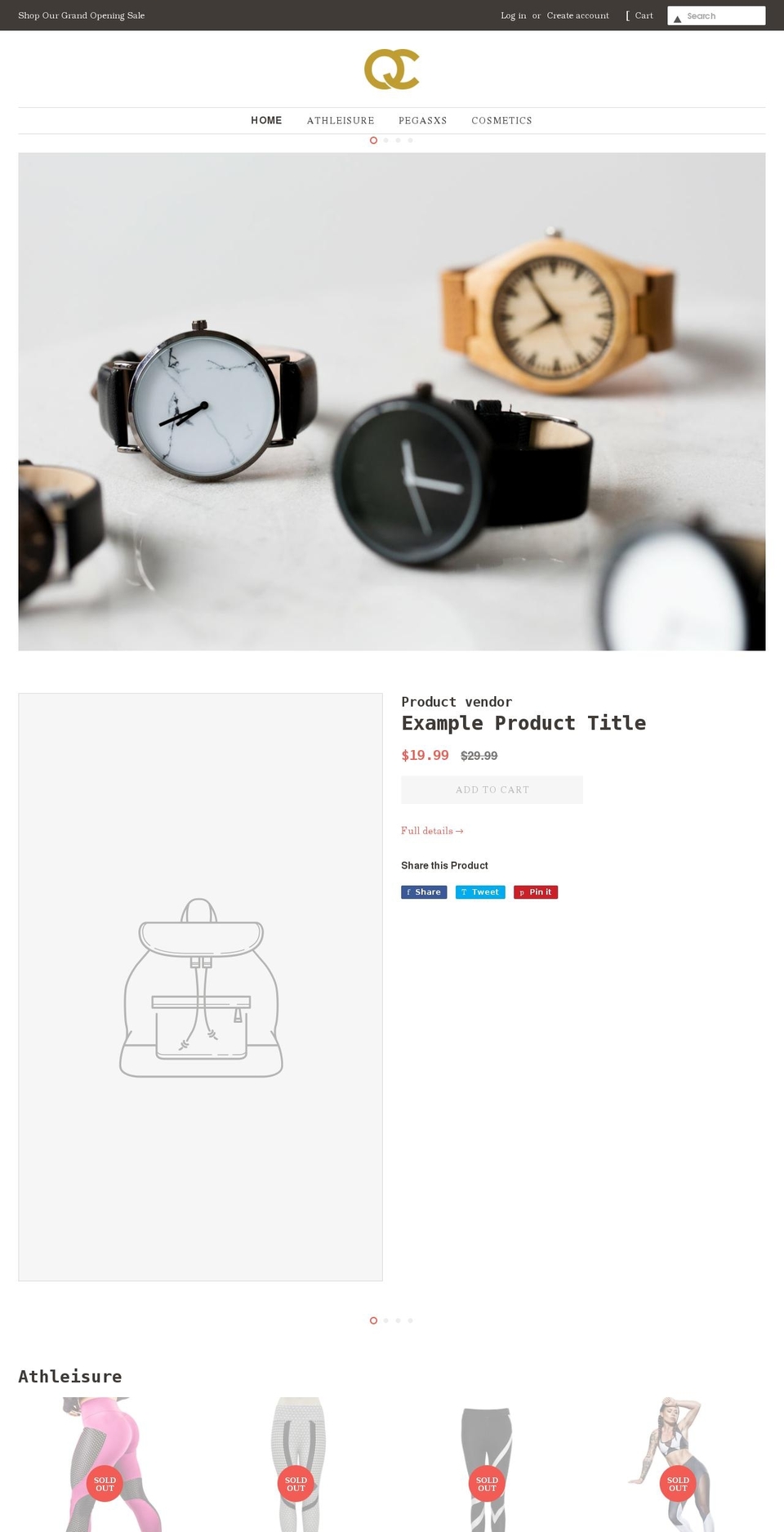 quincia.com shopify website screenshot