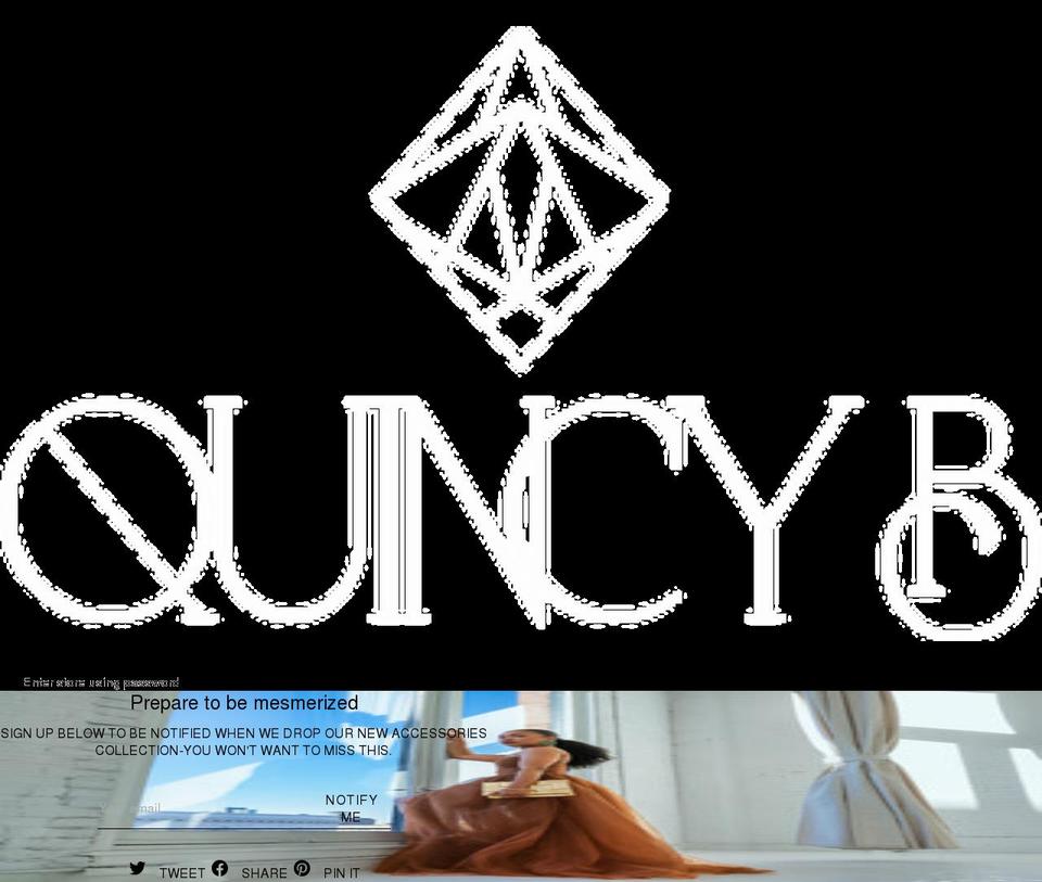 quincybaccessories.com shopify website screenshot