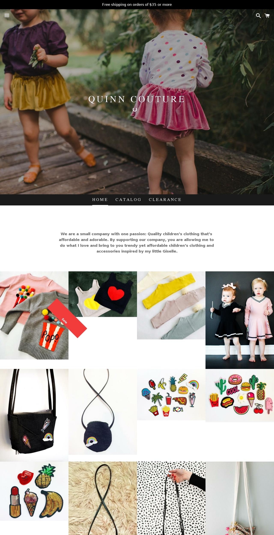 quinncouture.com — Shopify storefront screenshot