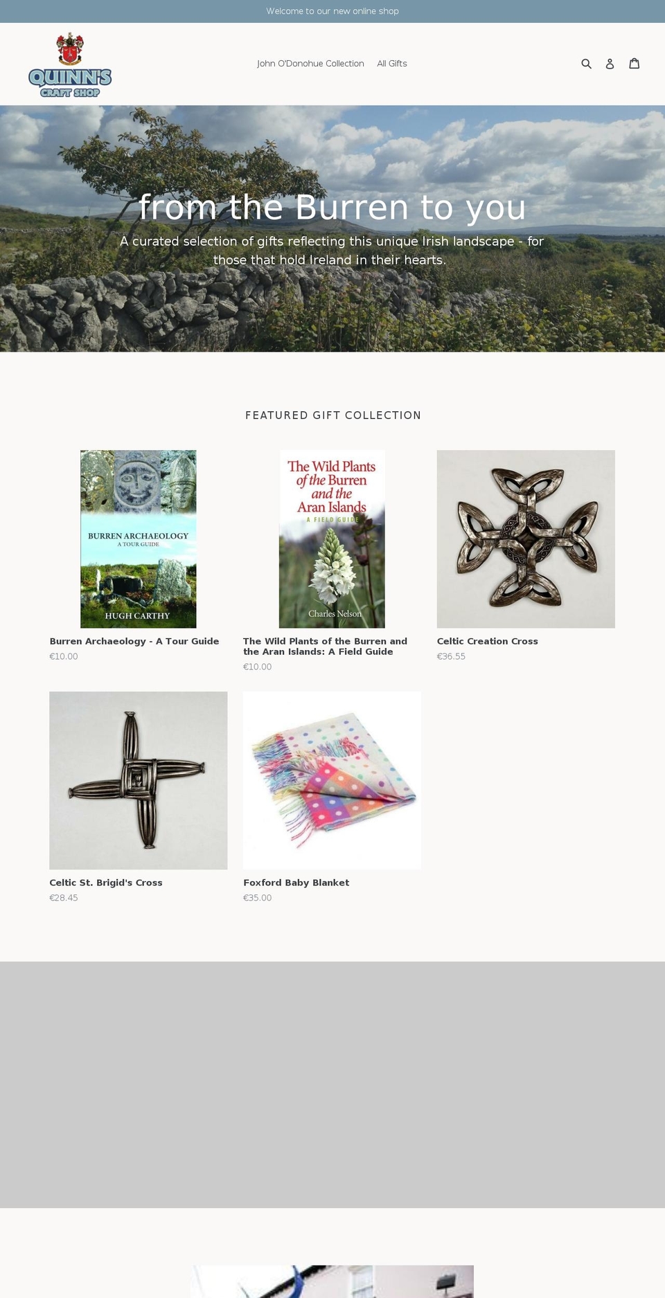 quinncrafts.com — Shopify storefront screenshot