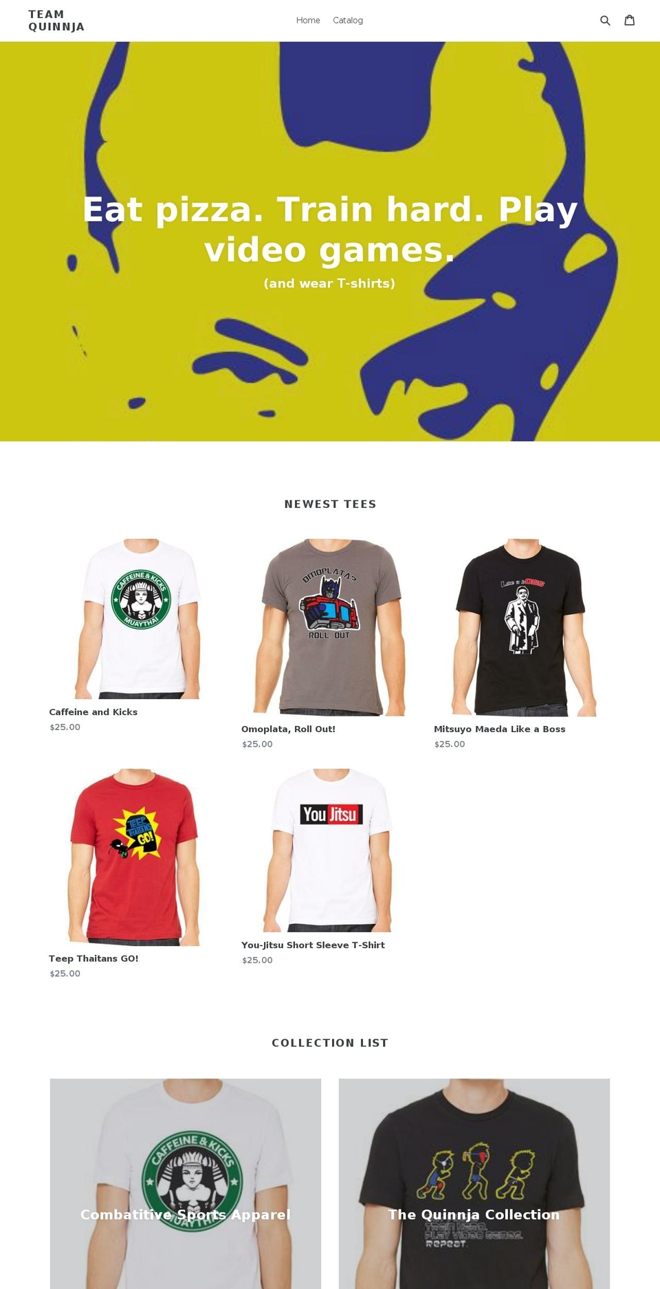 quinnja.com shopify website screenshot
