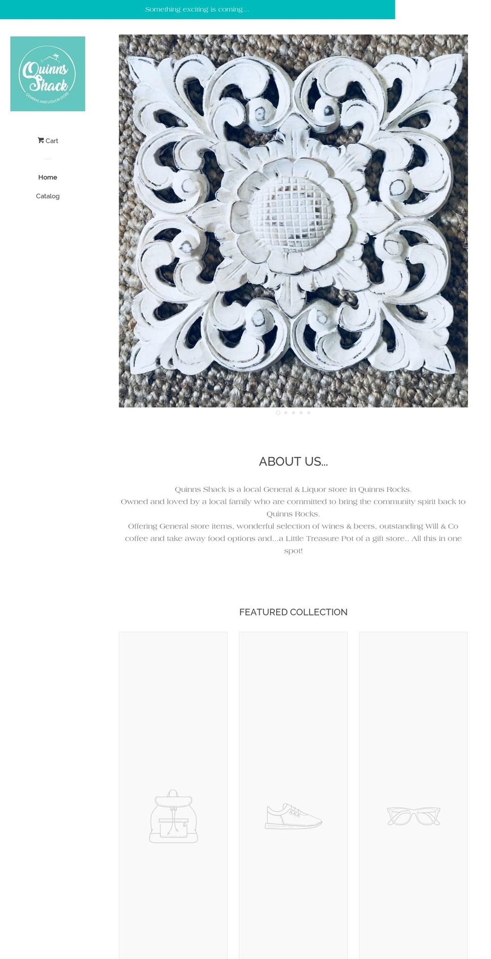 quinnsshackonline.com — Shopify storefront screenshot