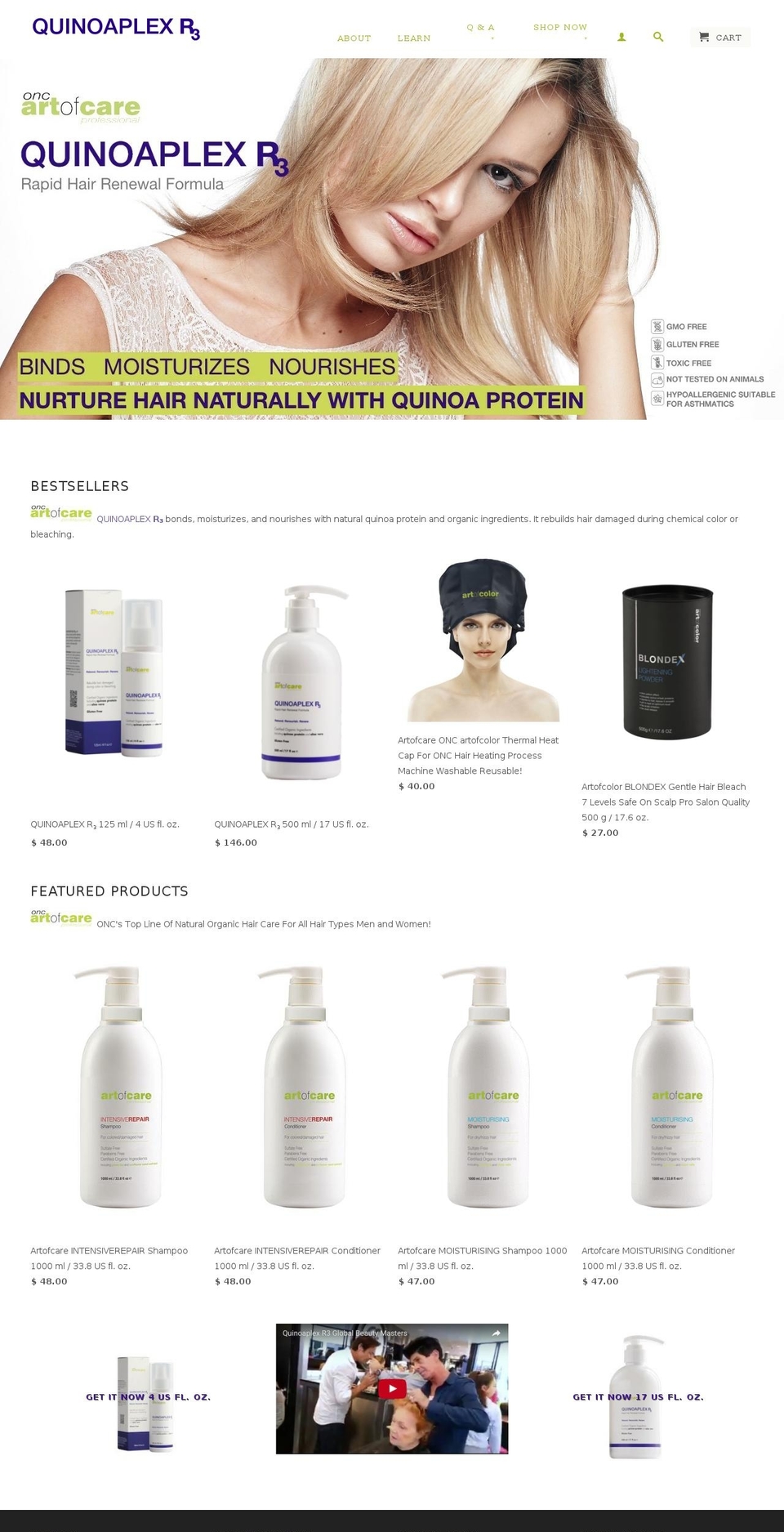 quinoaplex.com shopify website screenshot