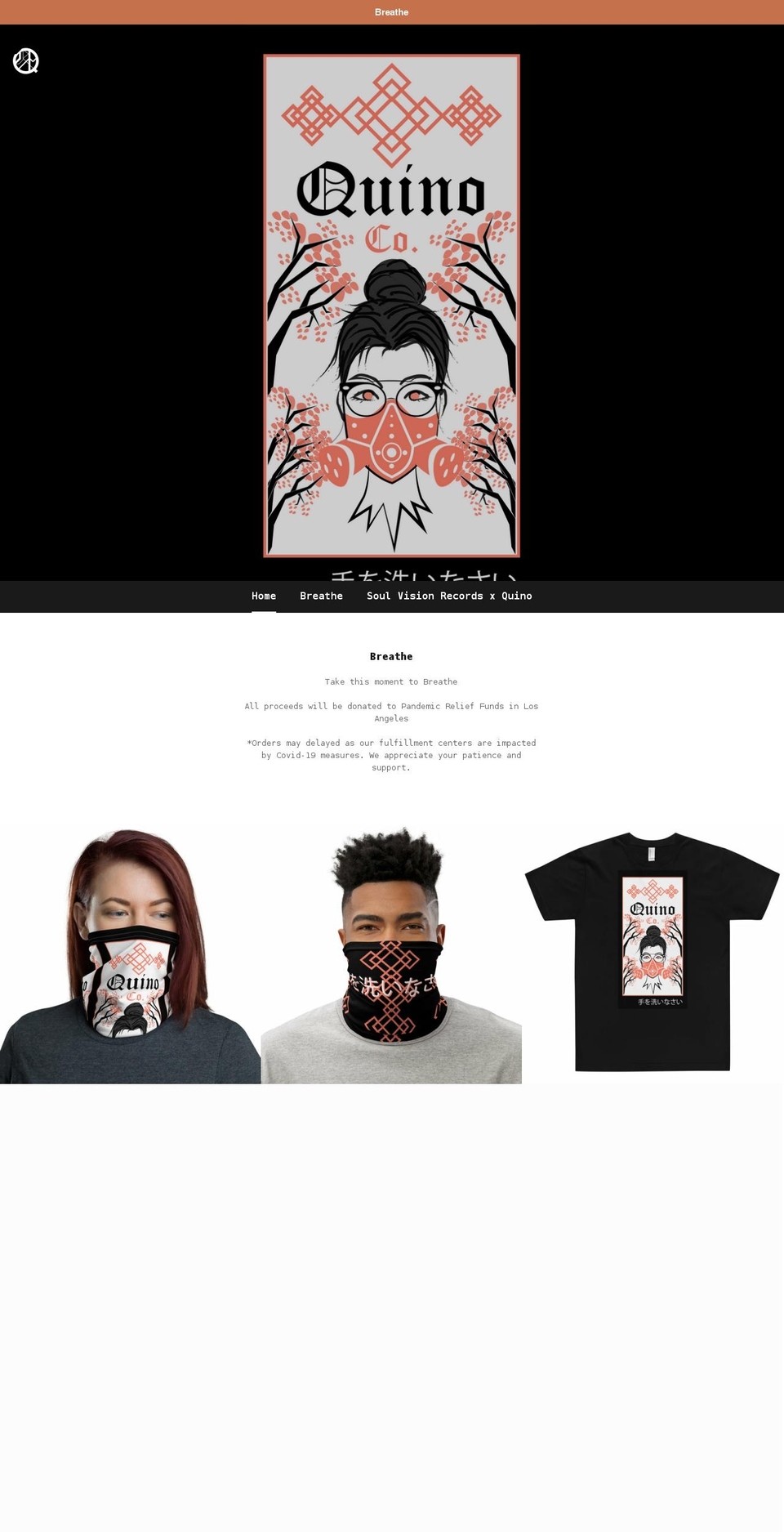 quinobrand.com shopify website screenshot