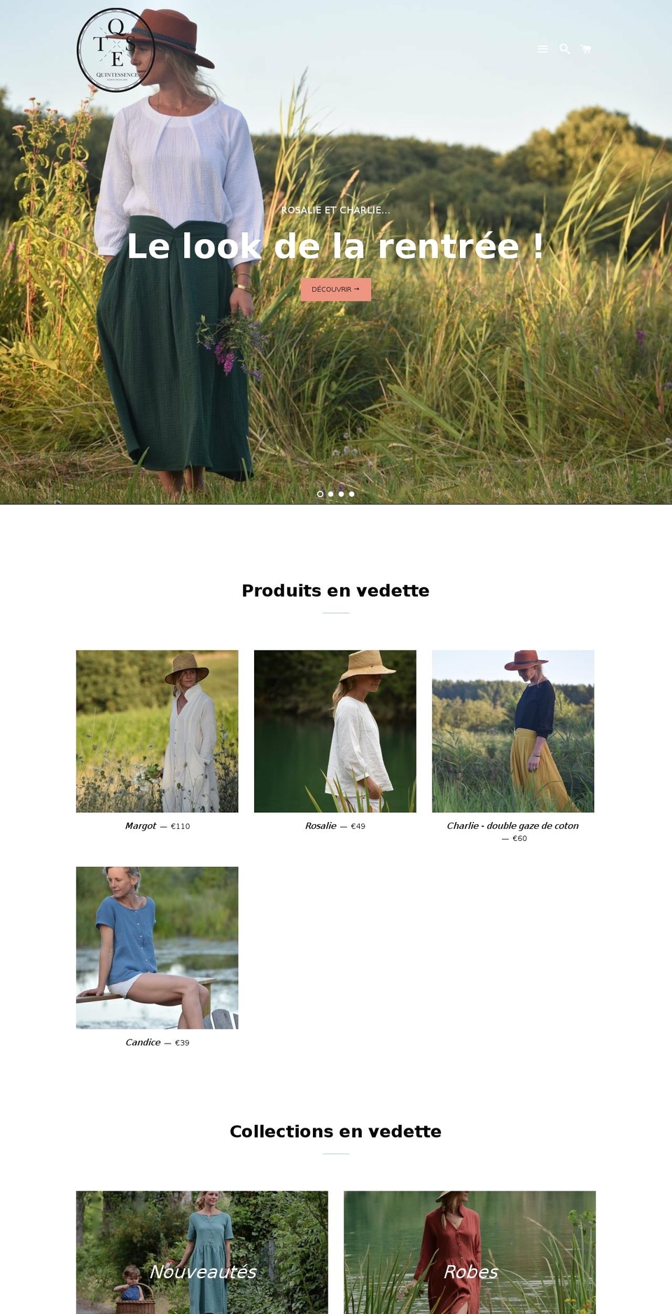 quintessencefrance.com shopify website screenshot