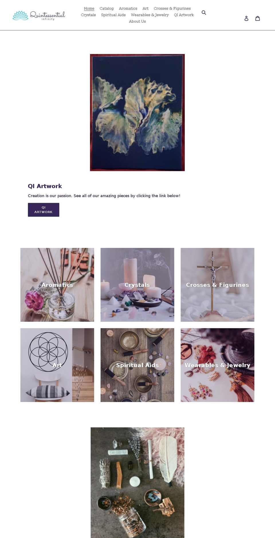 quintessentialinfinity.com shopify website screenshot