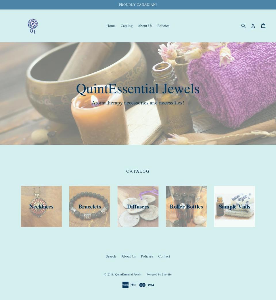 quintessentialjewels.com — Shopify storefront screenshot