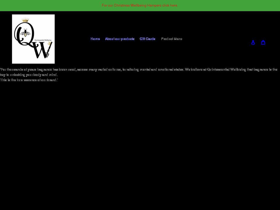 quintessentialwellbeing.co.uk shopify website screenshot
