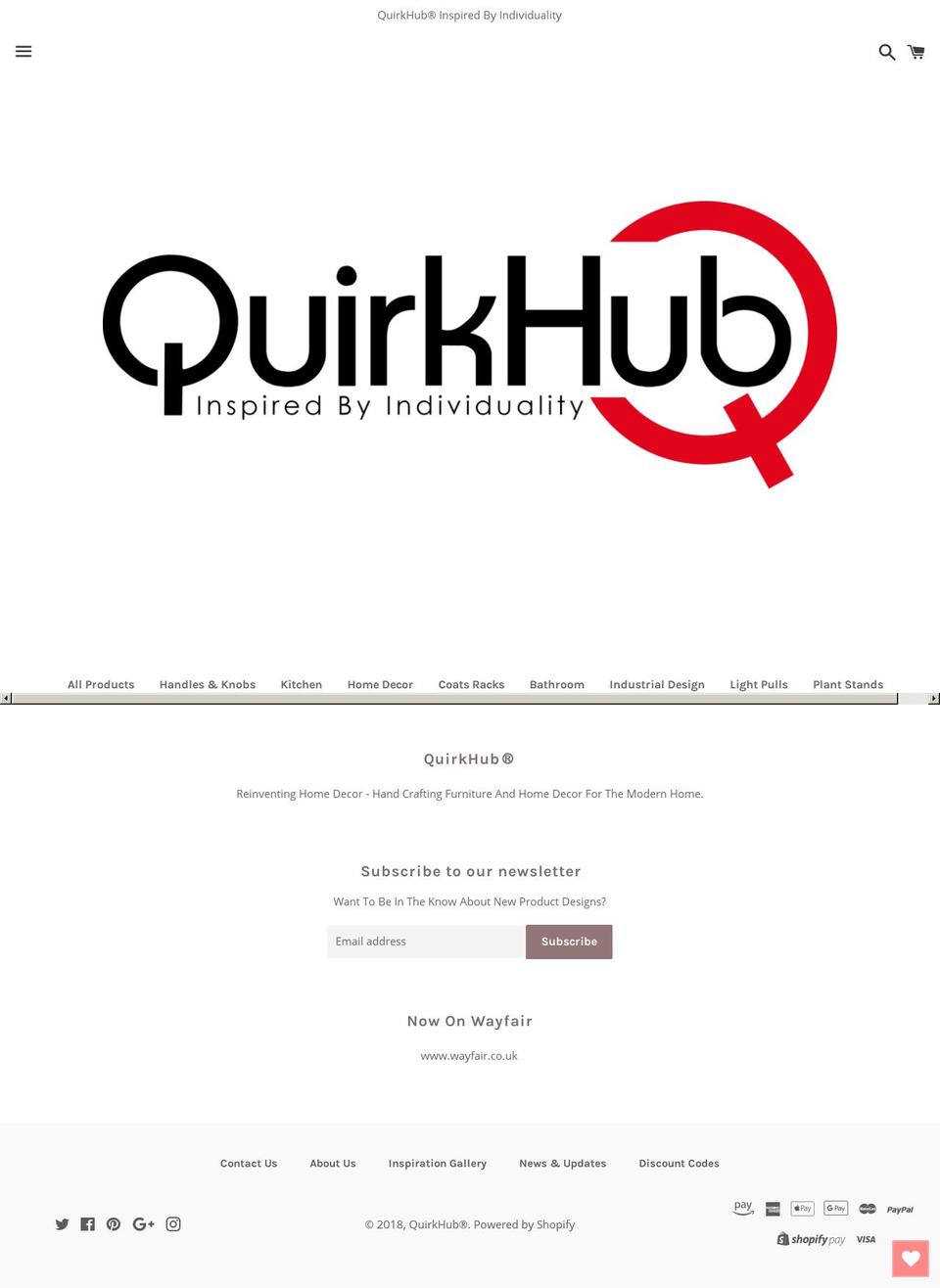 quirkhub.com shopify website screenshot