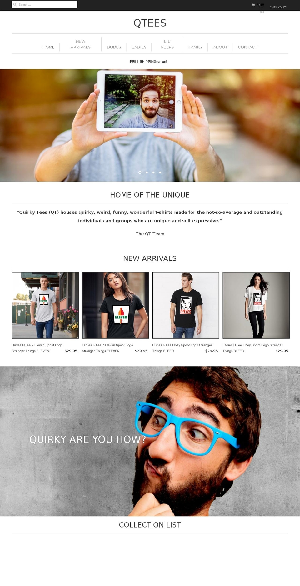 quirky-tees.com — Shopify storefront screenshot