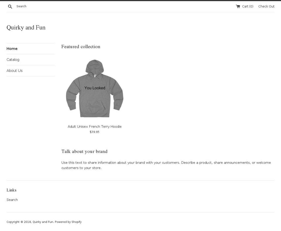 quirkyandfun.com — Shopify storefront screenshot