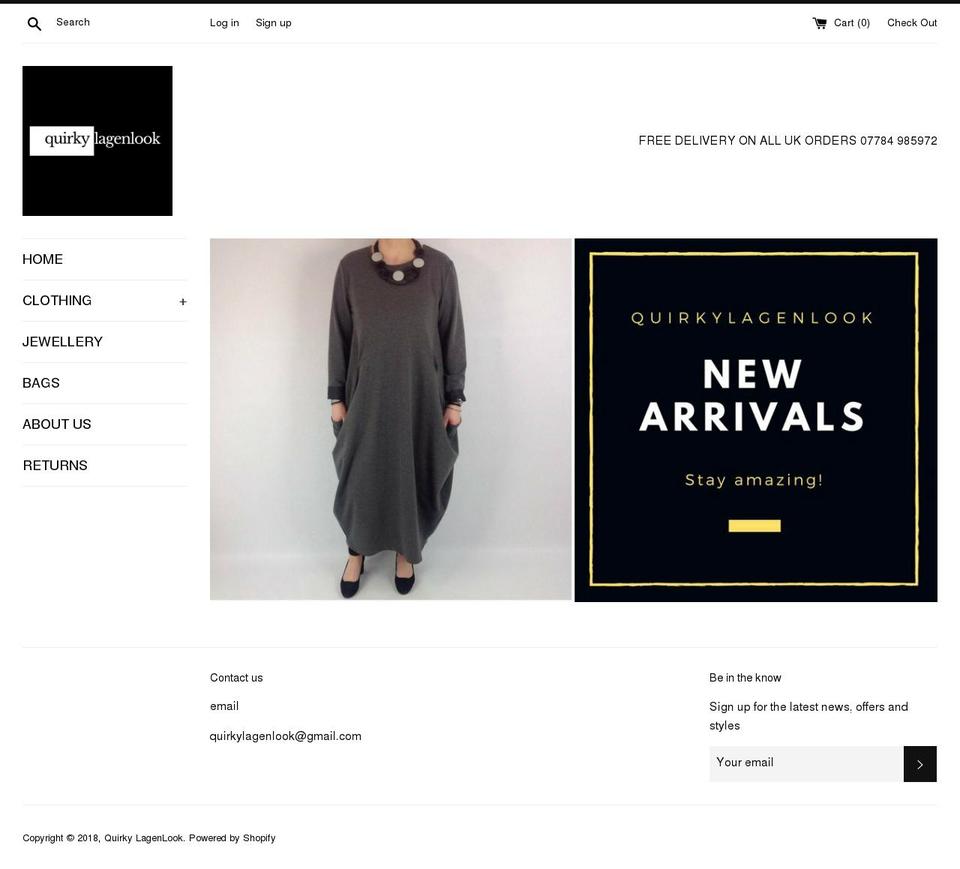 quirkylagenlook.com — Shopify storefront screenshot