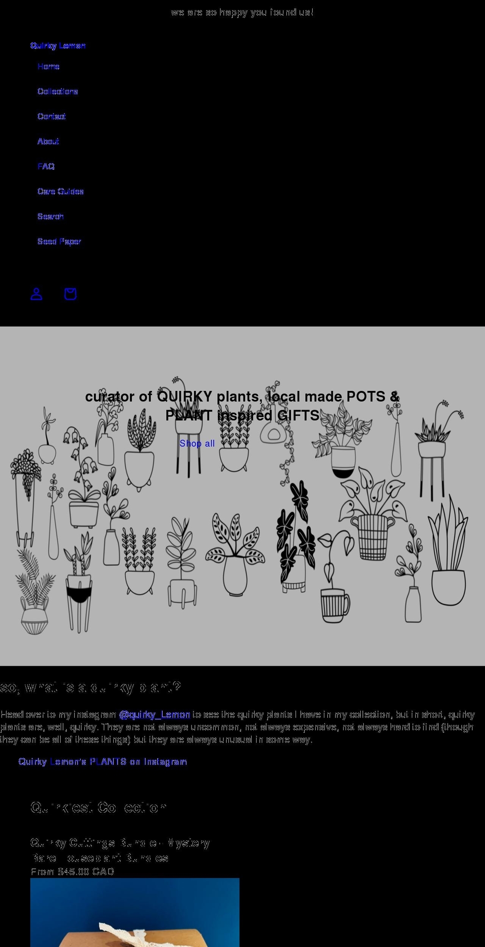 quirkylemon.com shopify website screenshot