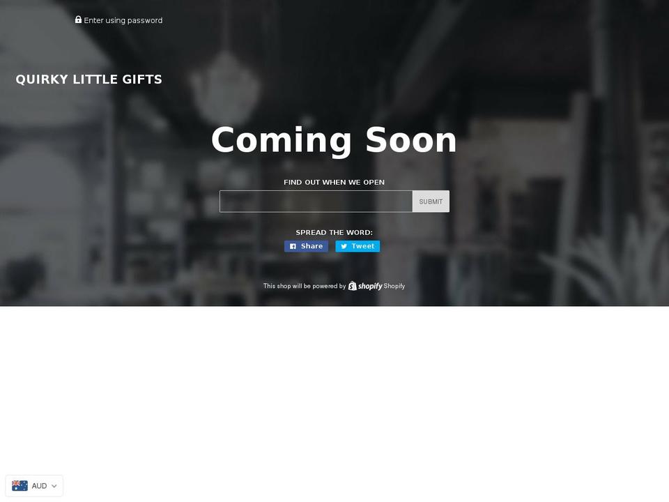 quirkylittlegifts.com — Shopify storefront screenshot